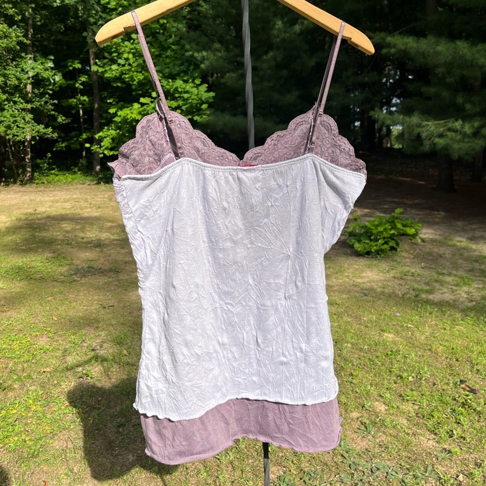 Y2K Vol. 1 Lace Sequin Cami Tank Top Purple Size XL Girly Fairy Whimsy - Picture 2 of 13